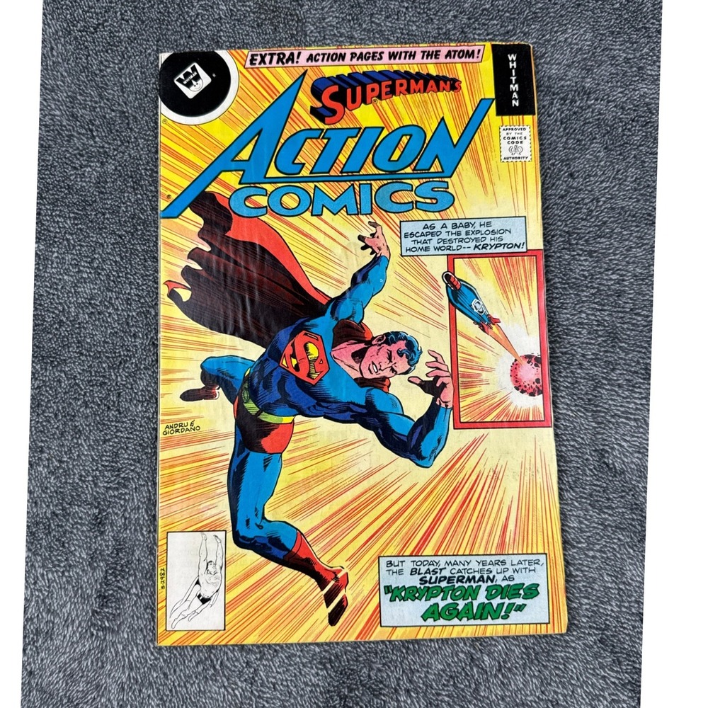 Superman Action Comics Whitman Variant 1978 Krypton Dies Again DC Bronze Age